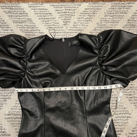 Endless Rose Black Faux Leather Mini Dress - Picture 9 of 12